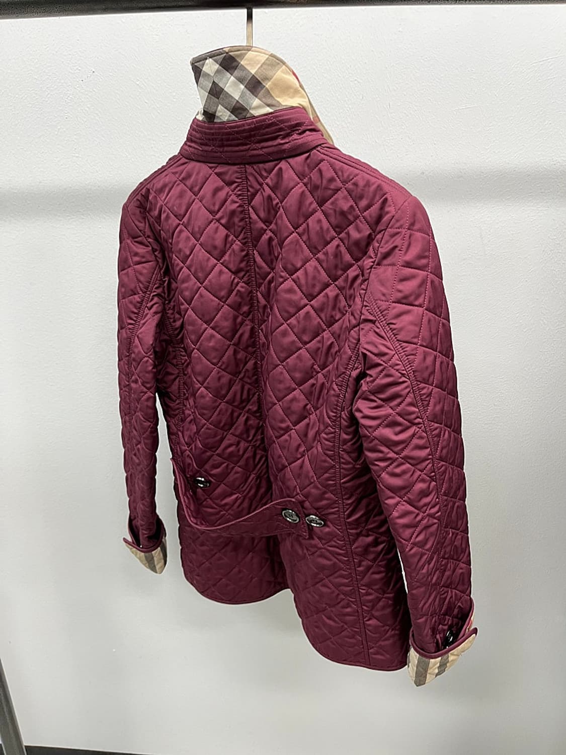 여) 버버리 버건디 퀼팅자켓  상품이미지5
