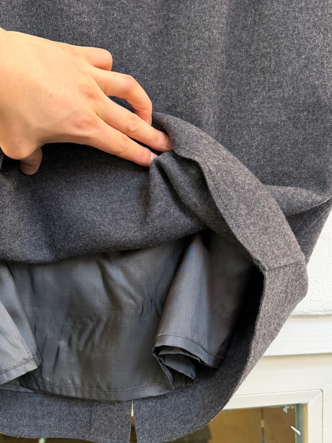 PRADA 프라다 그레이 울 스커트 40 상품이미지8