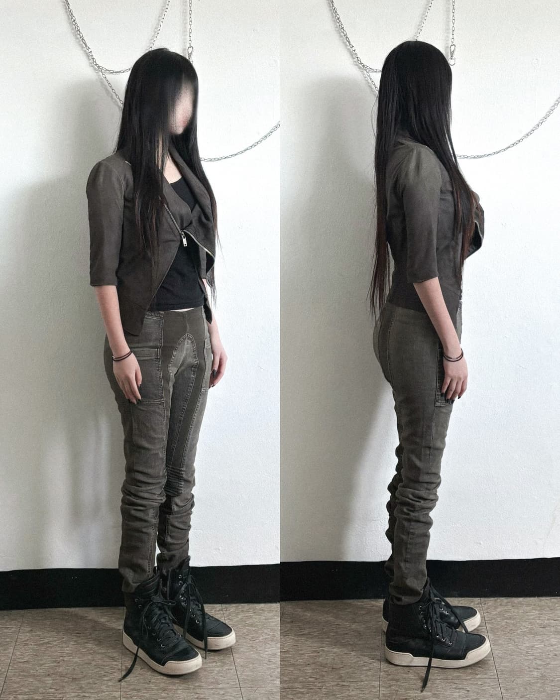 홀드중** 릭오웬스 다크쉐도우 초기 아카이브 바이커 레깅스 팬츠 상품이미지4