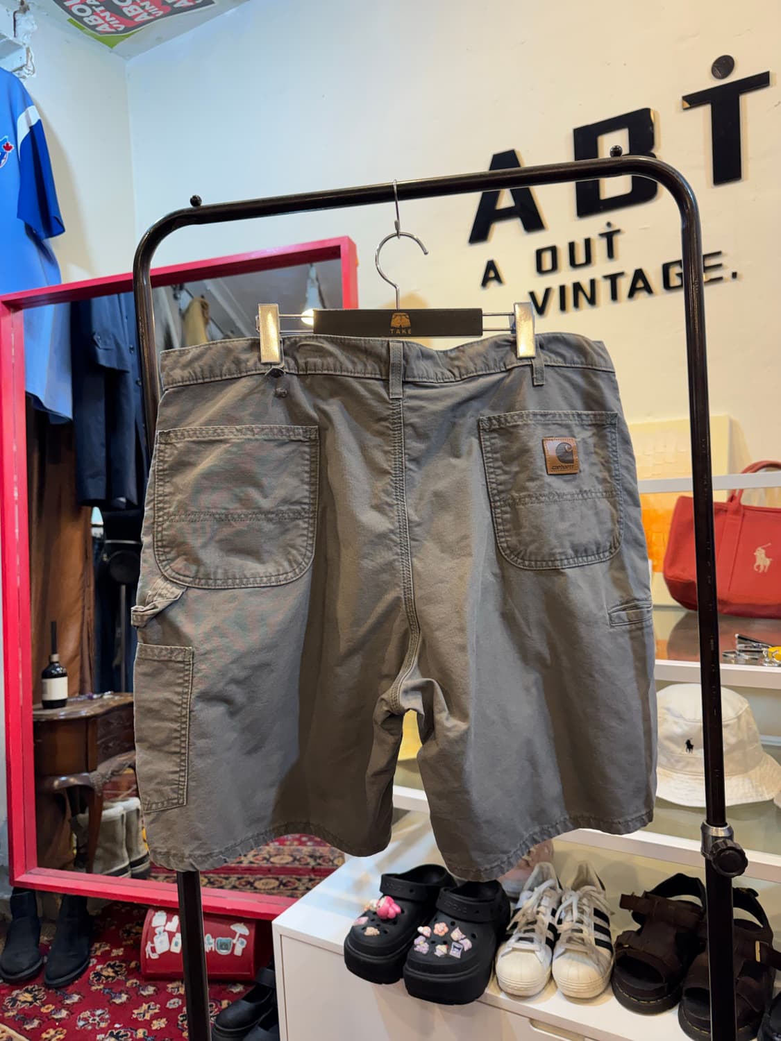 00s B144 칼하트 캔버스 카펜터 워크 쇼츠 40in 상품이미지4