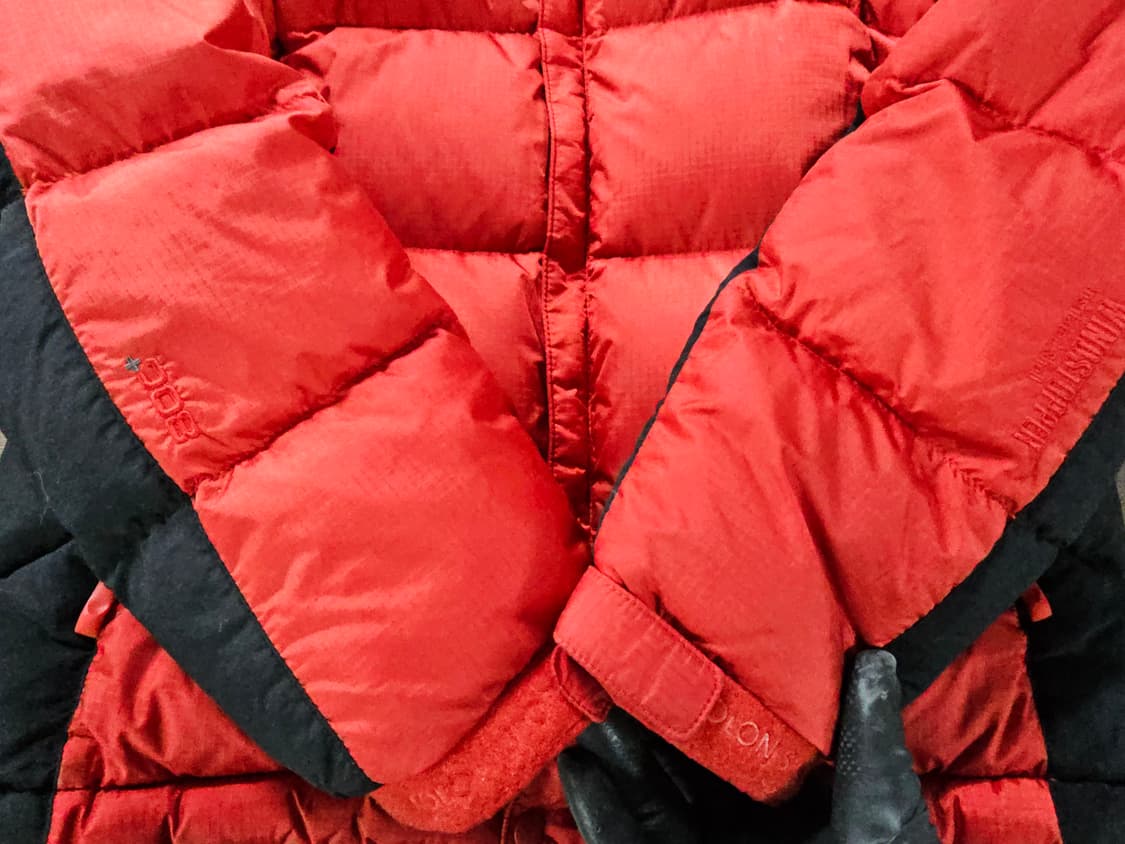 코오롱스포츠 레드/블랙 800  구스 다운 패딩  85 상품이미지6
