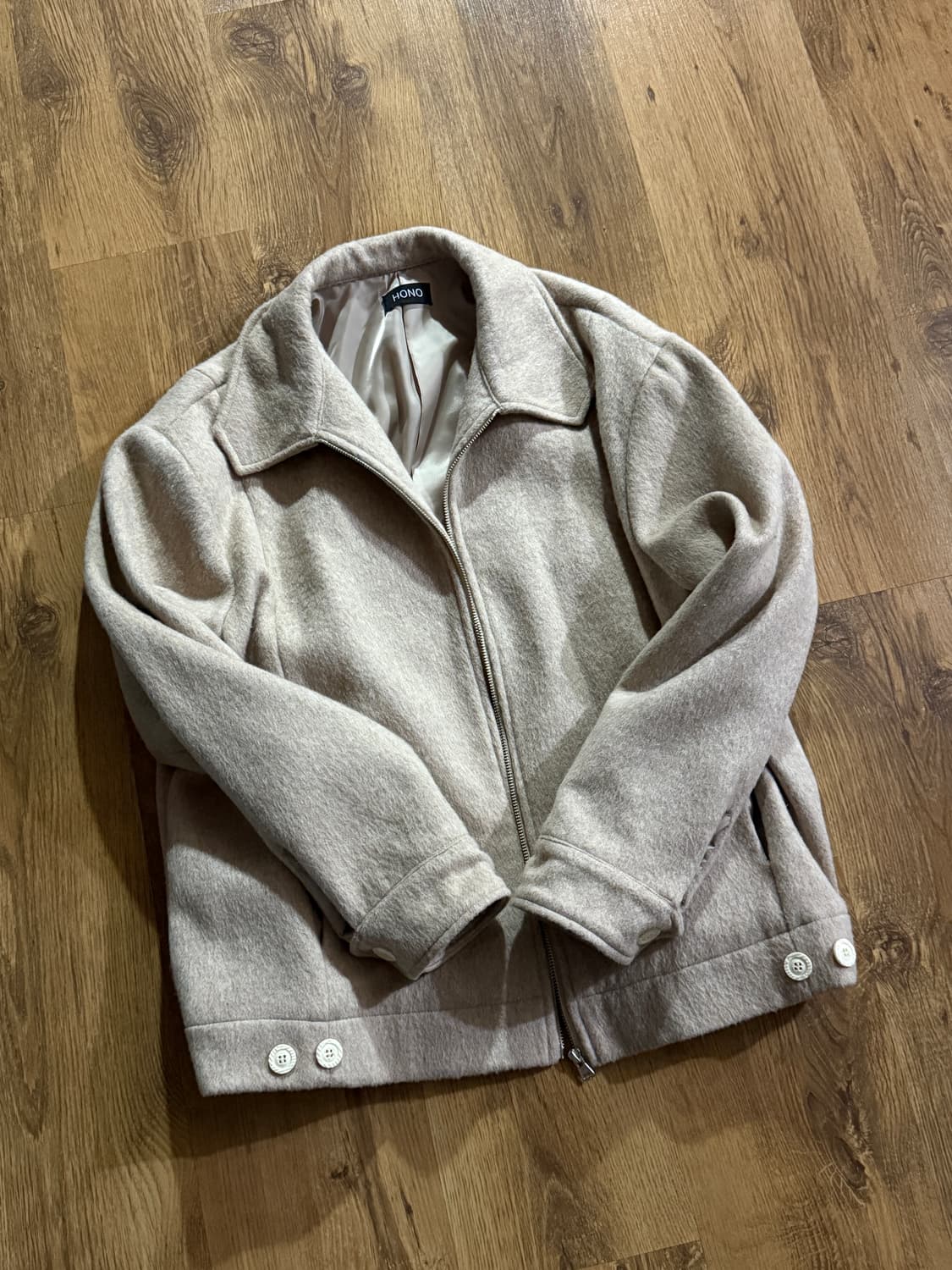 호노리포트 컷 카라 울 자켓  상품이미지3