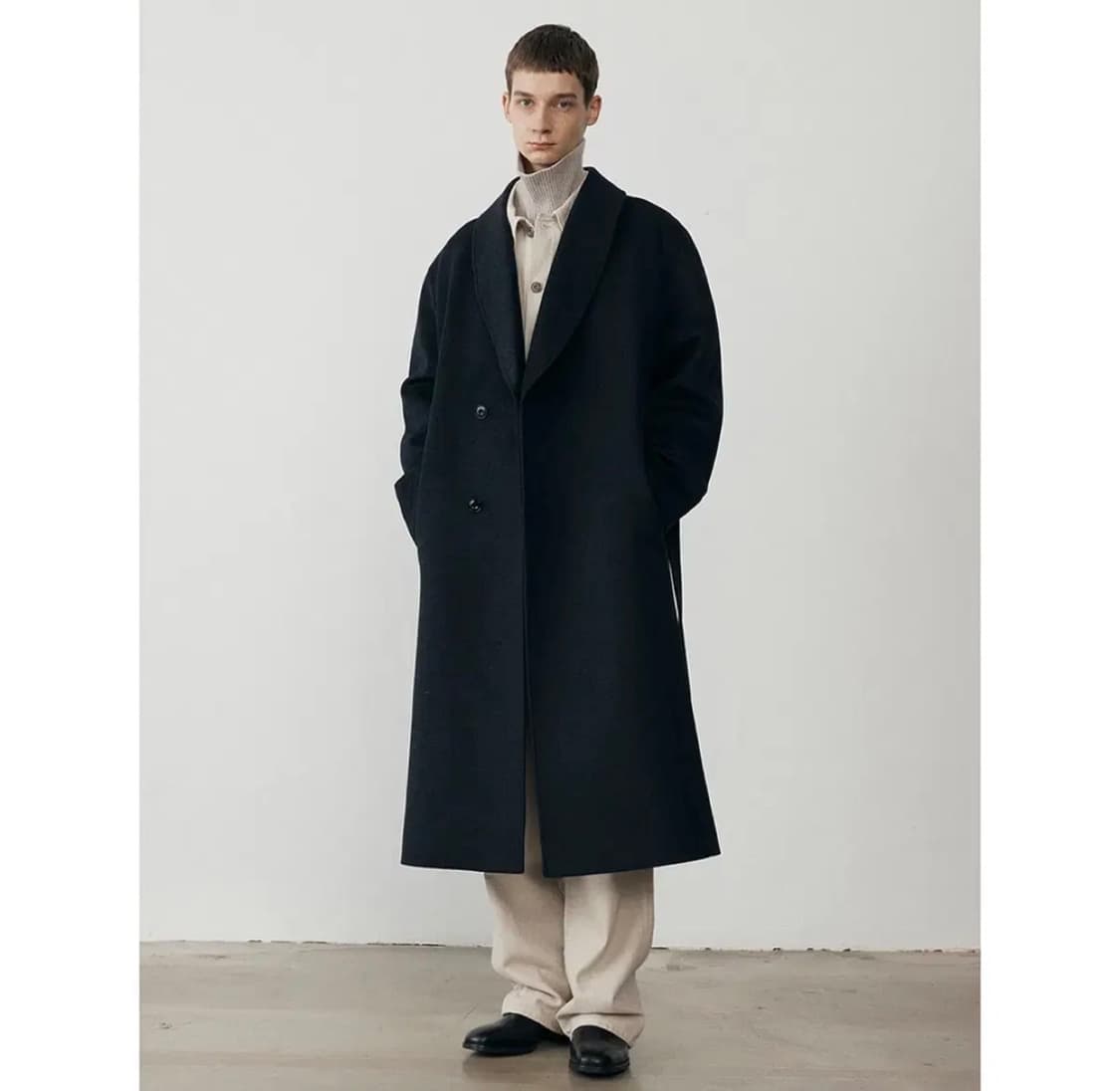 던스트 숄카라 캐시미어 로브코트 상품이미지3