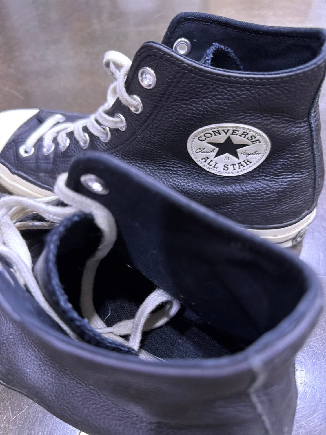 컨버스 올스타 척테일러 70 하이 레더 가죽 블랙 280 상품이미지5