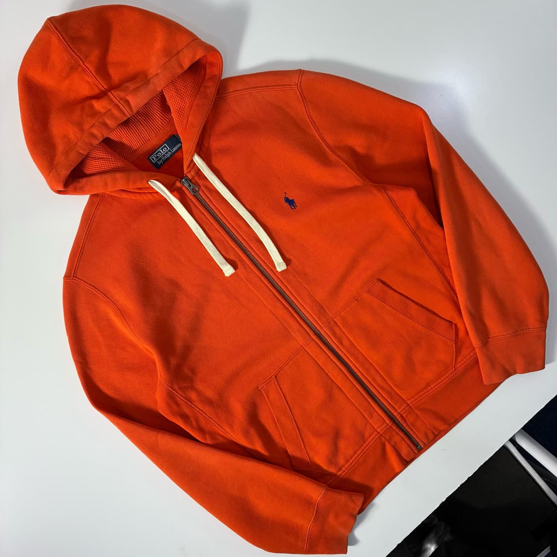 Polo  폴로 랄프로렌 자수 오렌지 후드집업 상품이미지1