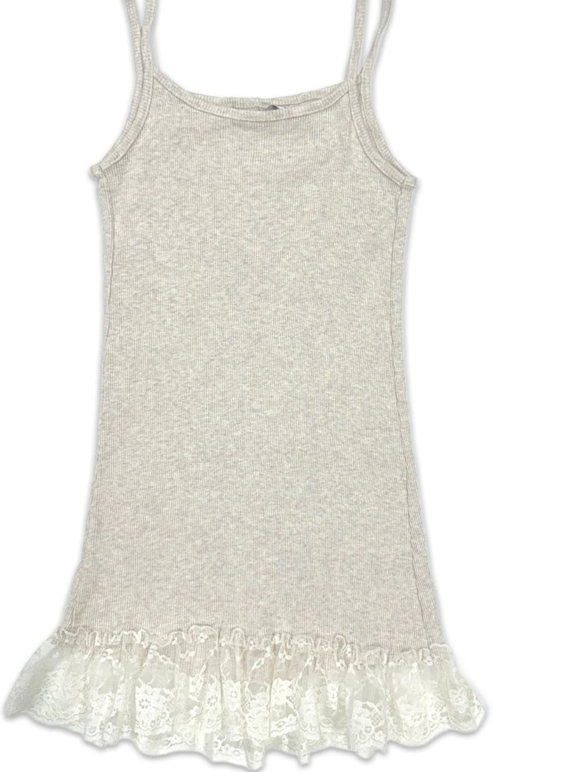 빈티지 베이지 레이스 모리 슬리브리스 상품이미지2