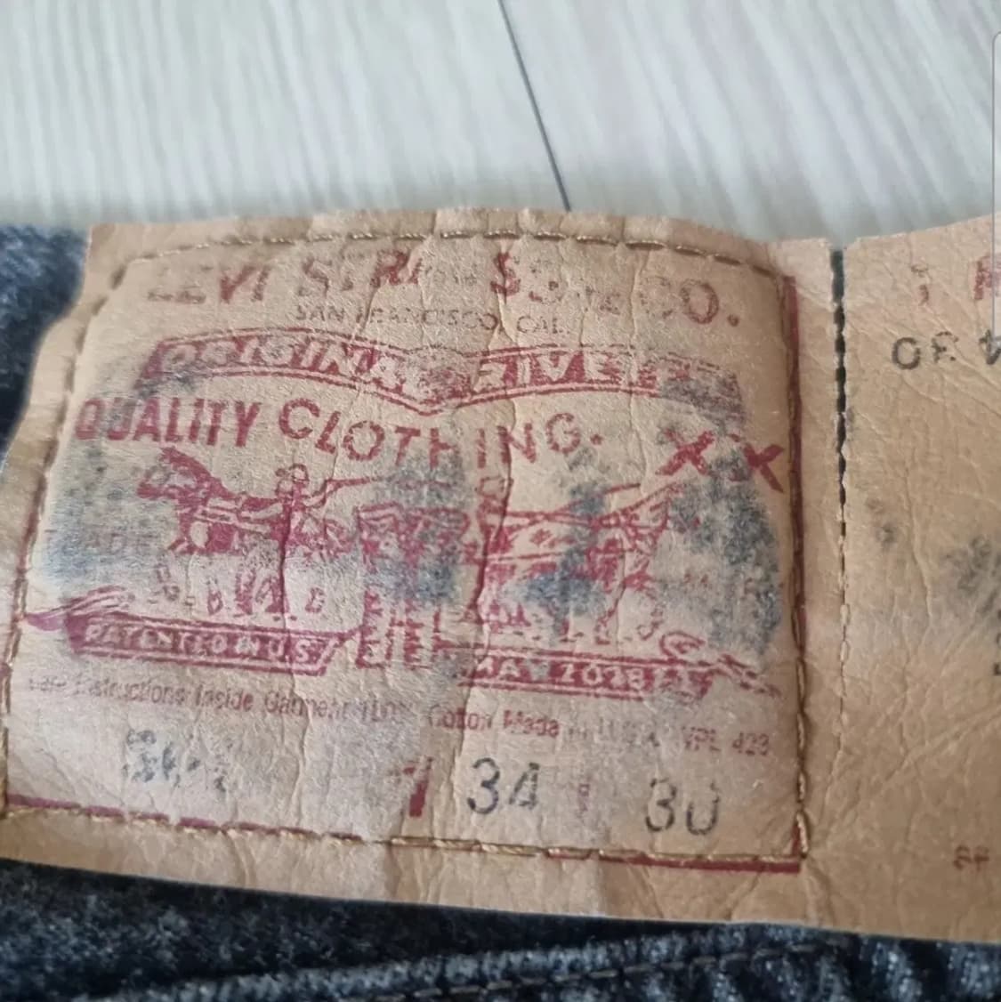 미제 리바이스 501 블랙진(34) 상품이미지5