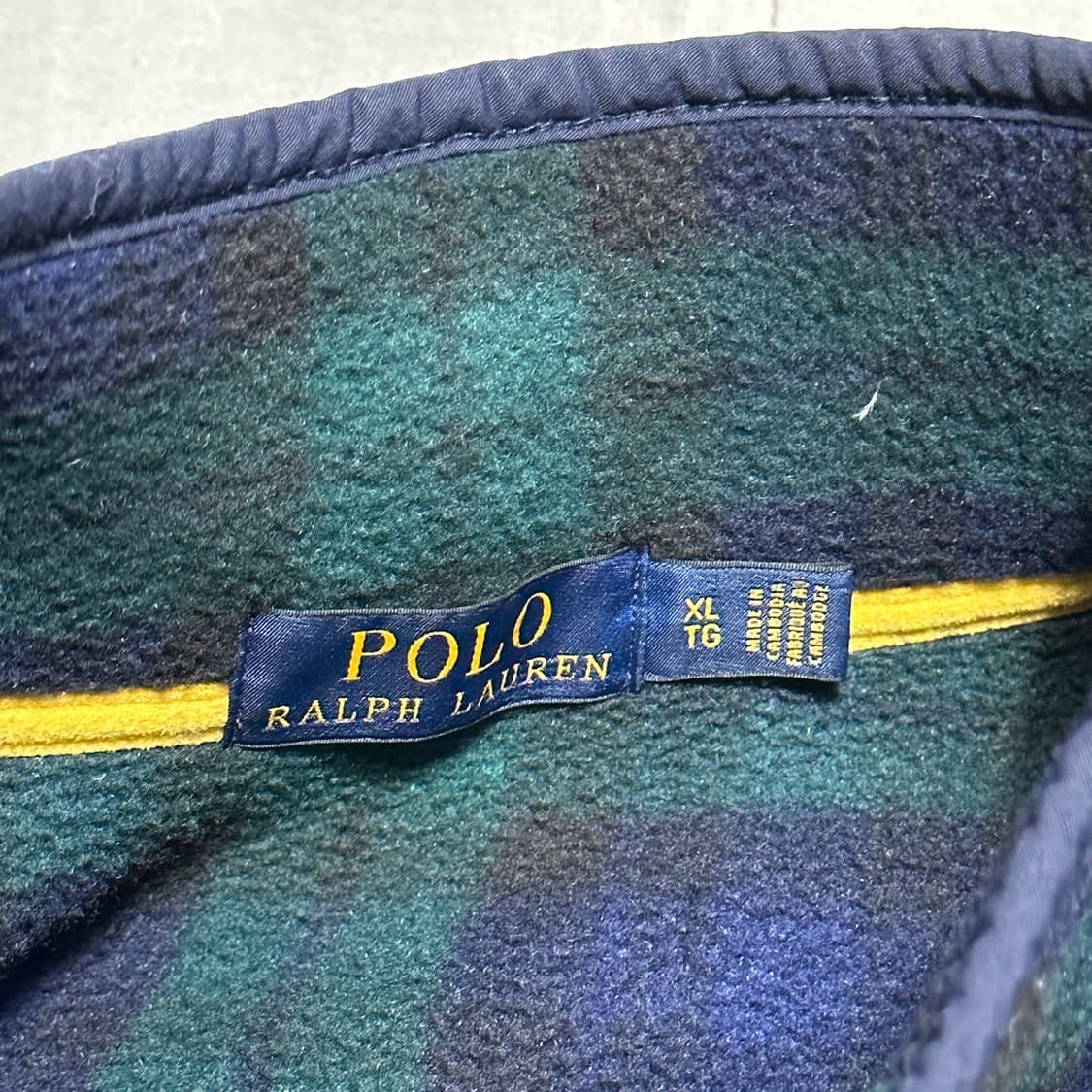 XL 폴로랄프로렌 후리스 타탄체크 아노락 상품이미지3