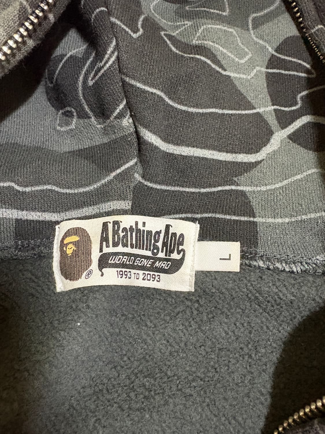 베이프 레이어드 라인 카모 샤크후드 상품이미지3