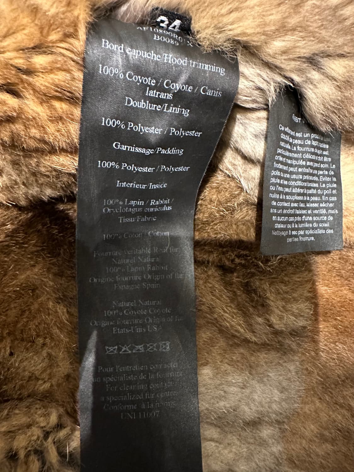 Yves salomon 이브살로몬 아미 코요테퍼 천연모피야상 상품이미지6