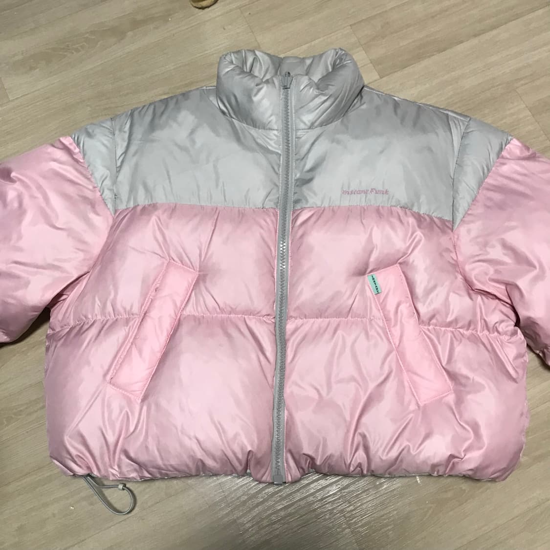 인스턴트펑크 리버시블 구스 다운 핑크 그레이 패딩 상품이미지3