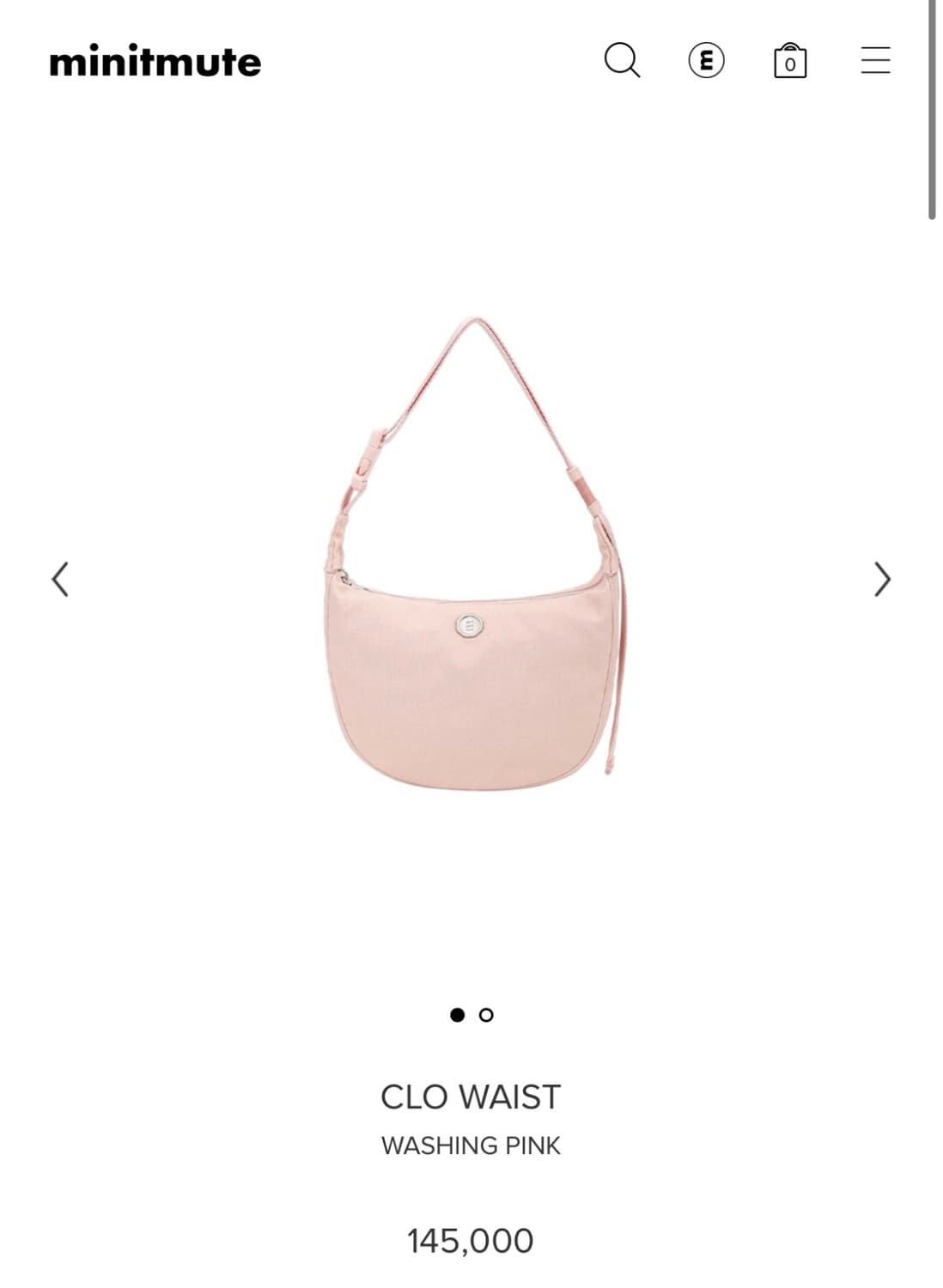 미닛뮤트 클로 웨이스트 백 워싱 핑크 상품이미지2