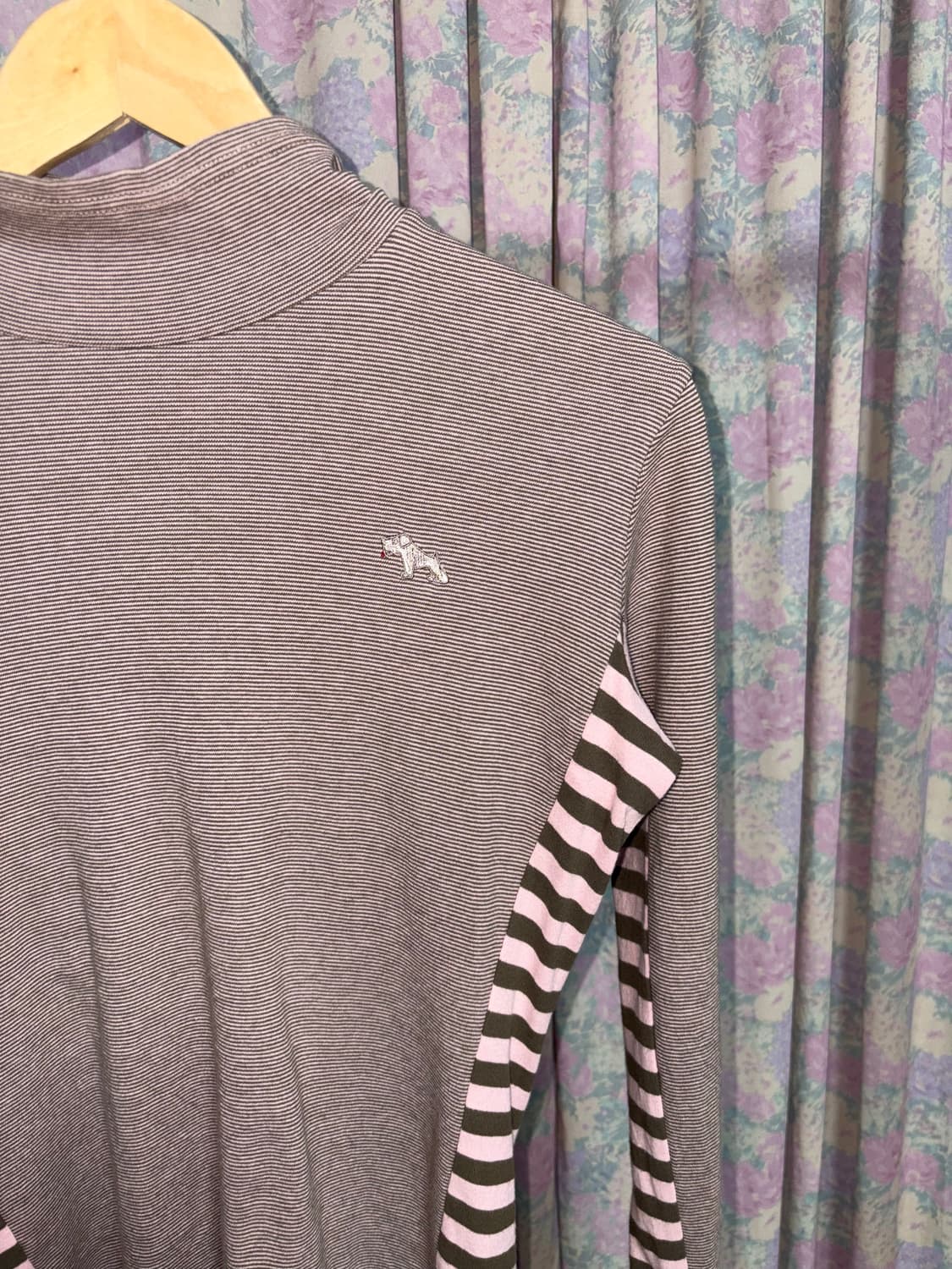 핑크 브라운 스트라이프 반목 티셔츠 상품이미지7