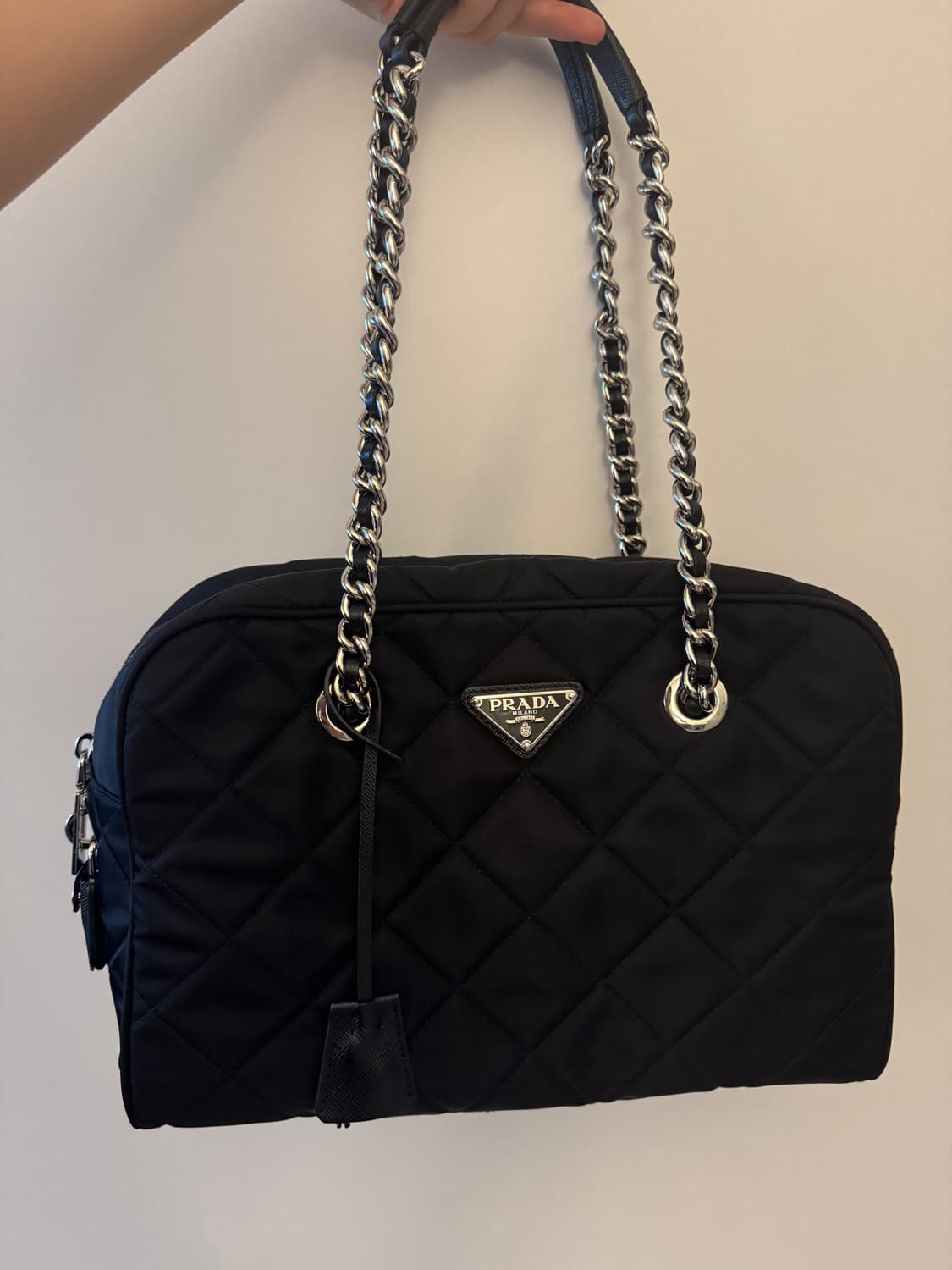 PRADA 프라다 패브릭 퀼팅 볼링백 1BB903 상품이미지3