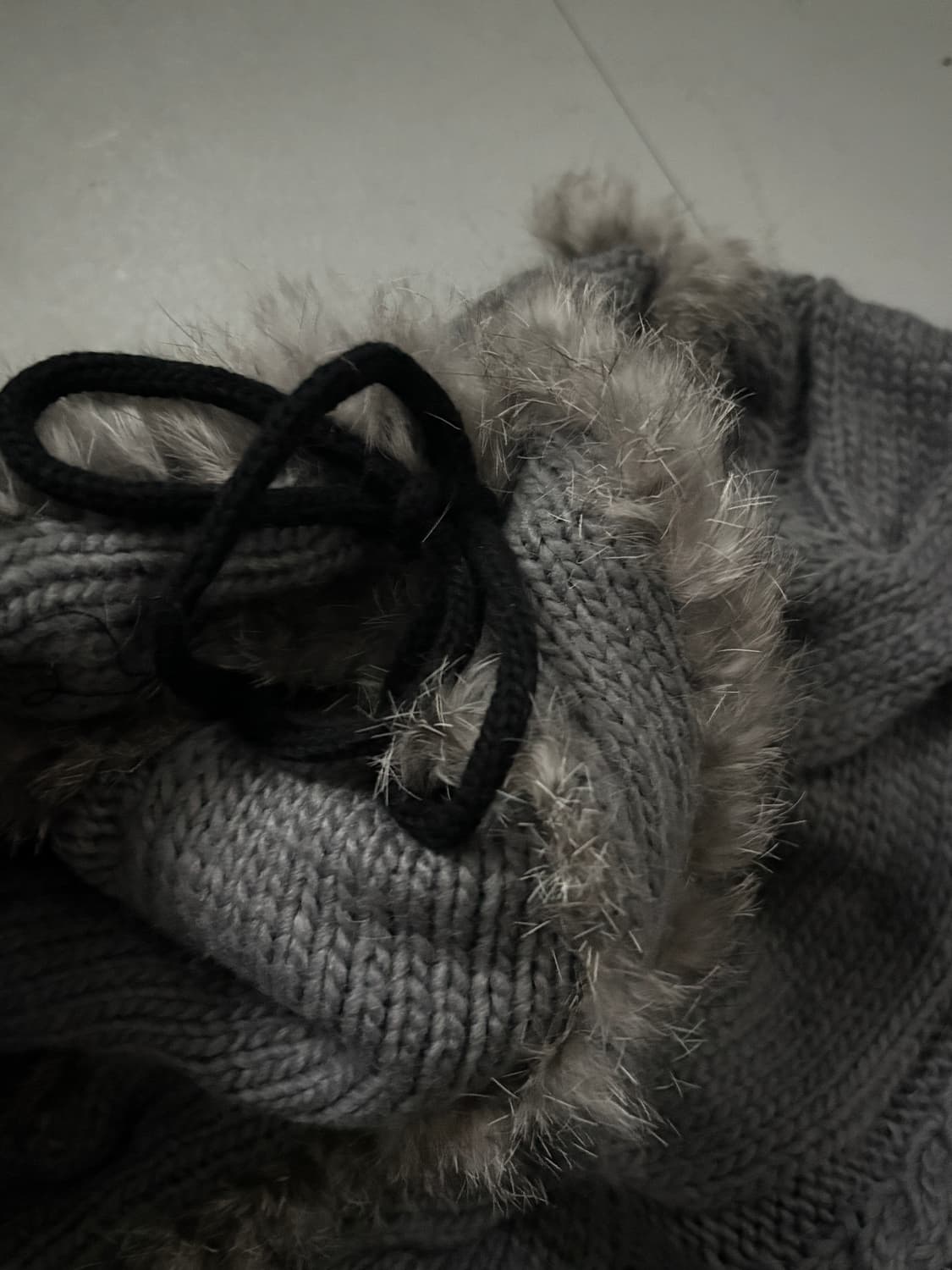 • Grey Rabbit Fur Skirt 상품이미지4