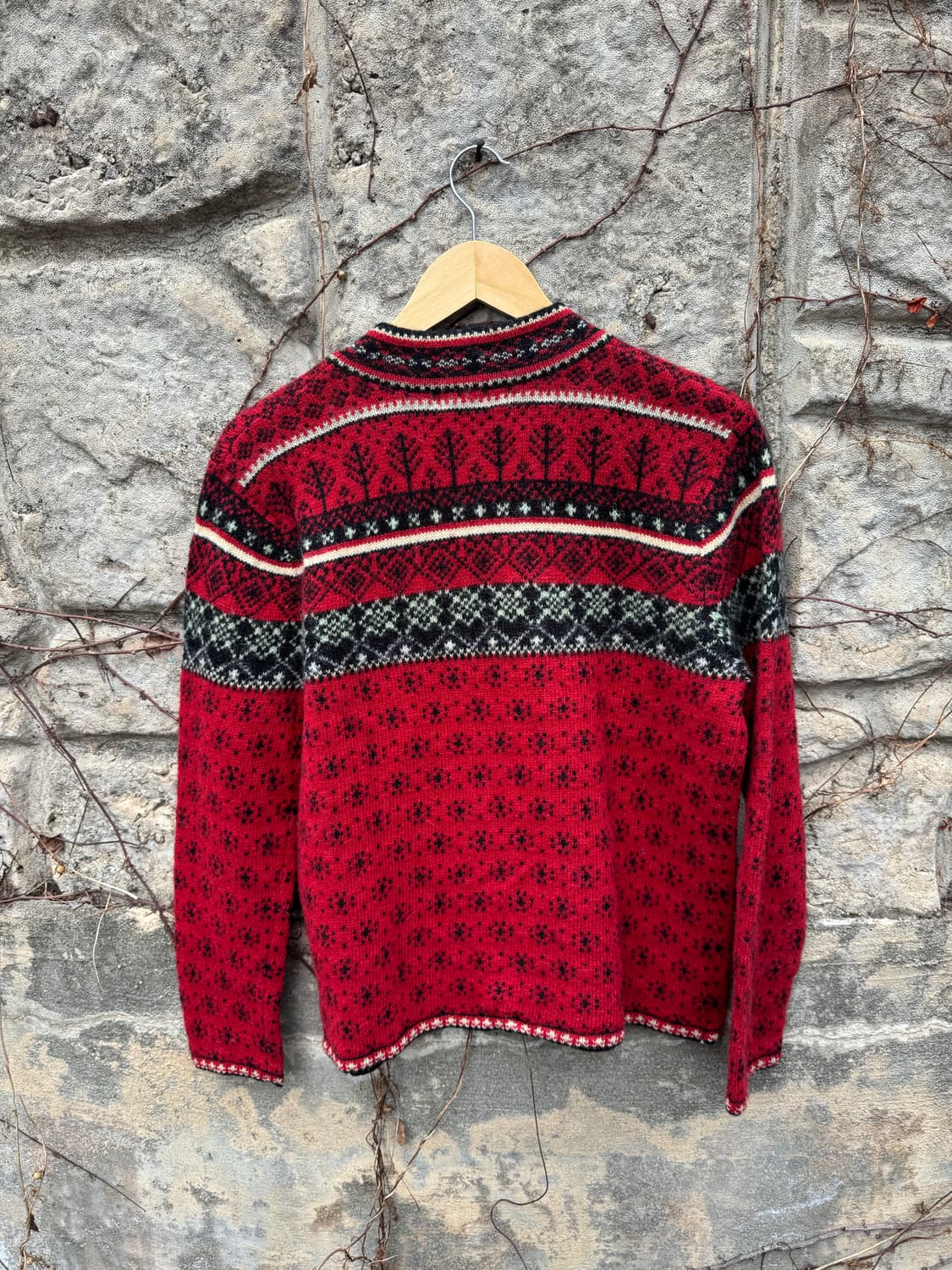 수잔 브리스톨 노르딕 패턴 빈티지 후크 울 가디건 m 상품이미지2