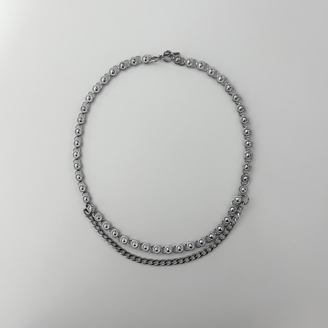 Double chain necklace 상품이미지1