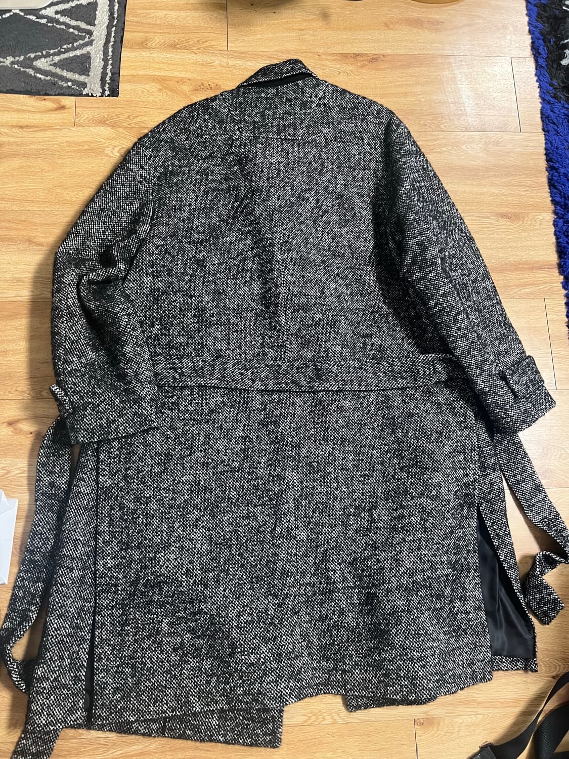 준지 패딩 모직 더블 코트 상품이미지5