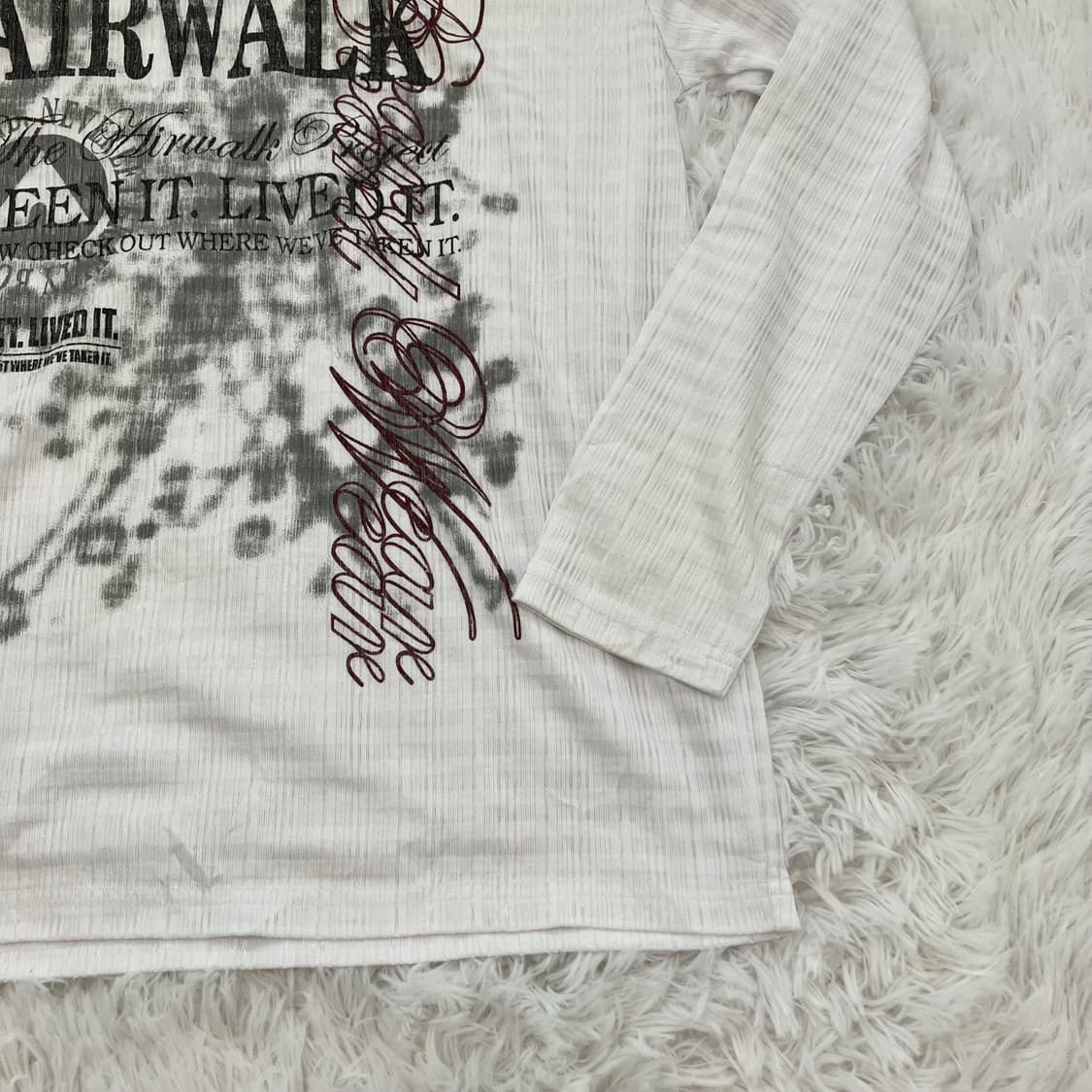 빈티지 레이어드 펑키 프린팅 긴팔 y2k 스트릿 갸루 펑키 일본빈티지 상품이미지4