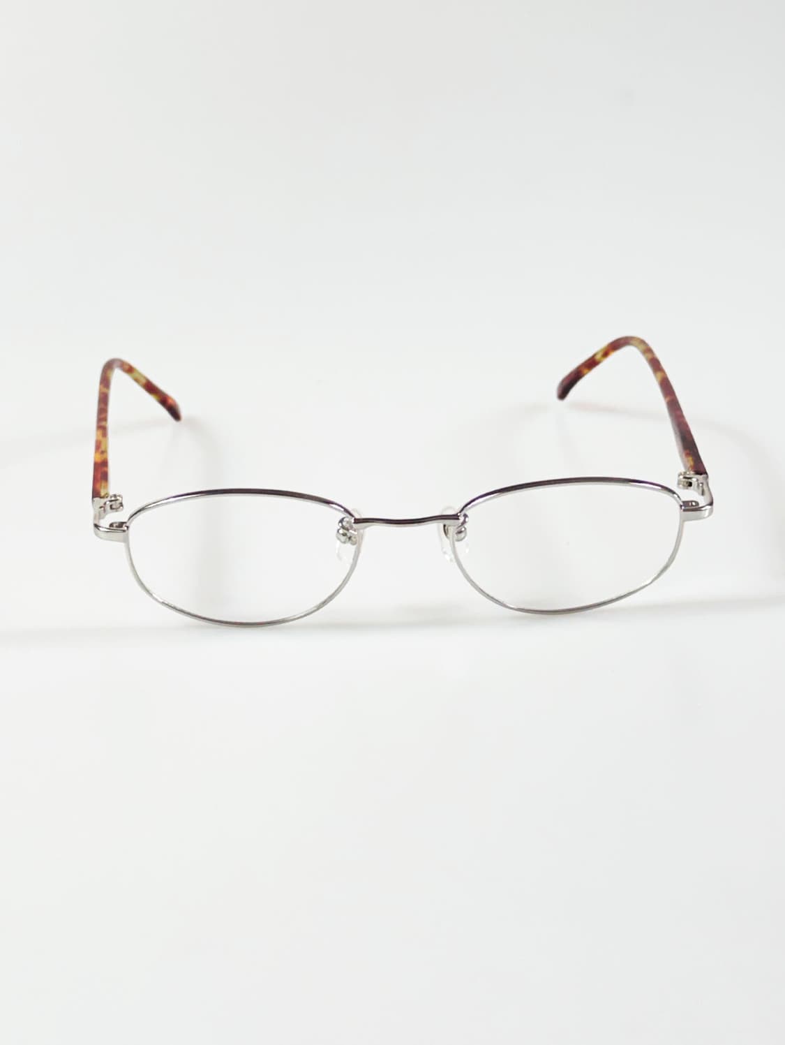 90s 실버 슬림 오벌 메탈 프레임 빈티지 안경 상품이미지2