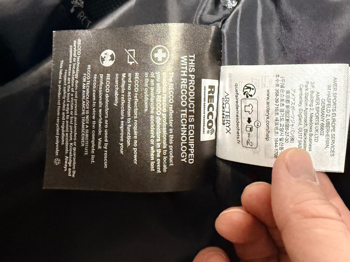 아크테릭스 바람막이 블랙 M 상품이미지6