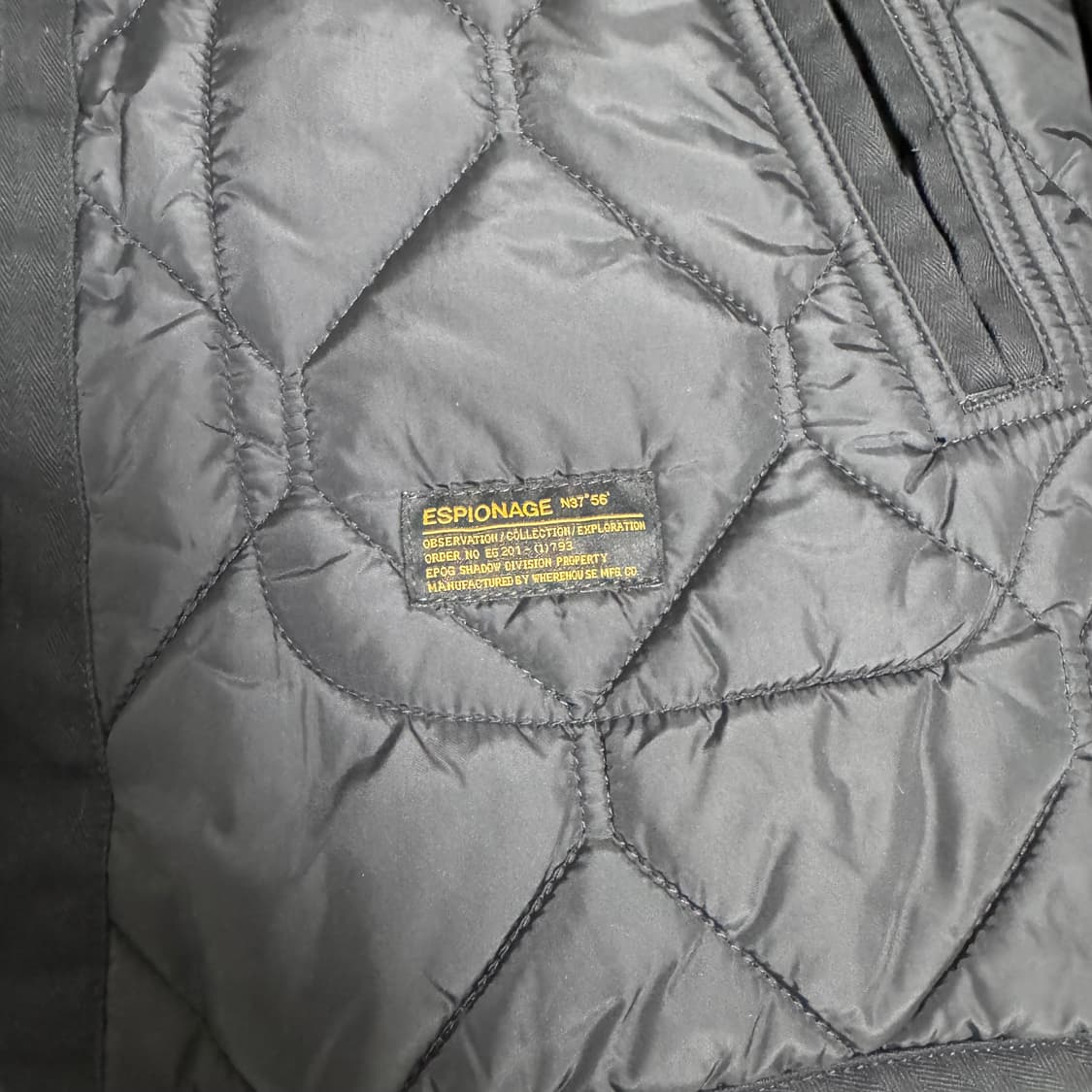 에스피오나지 퀼팅 자켓 블랙 XL 상품이미지2