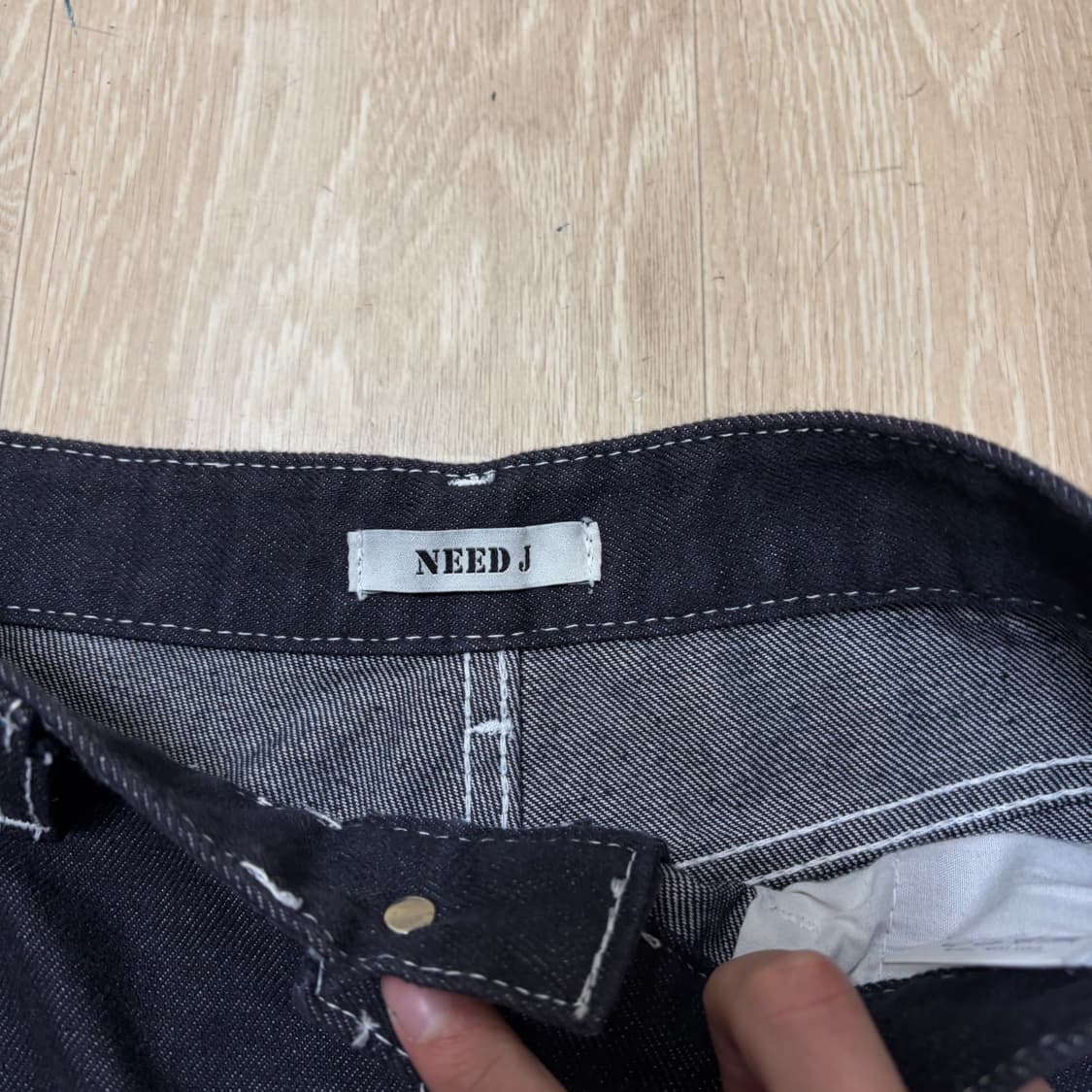 니들제이 스티치 카고 데님 청바지 M/95 상품이미지5