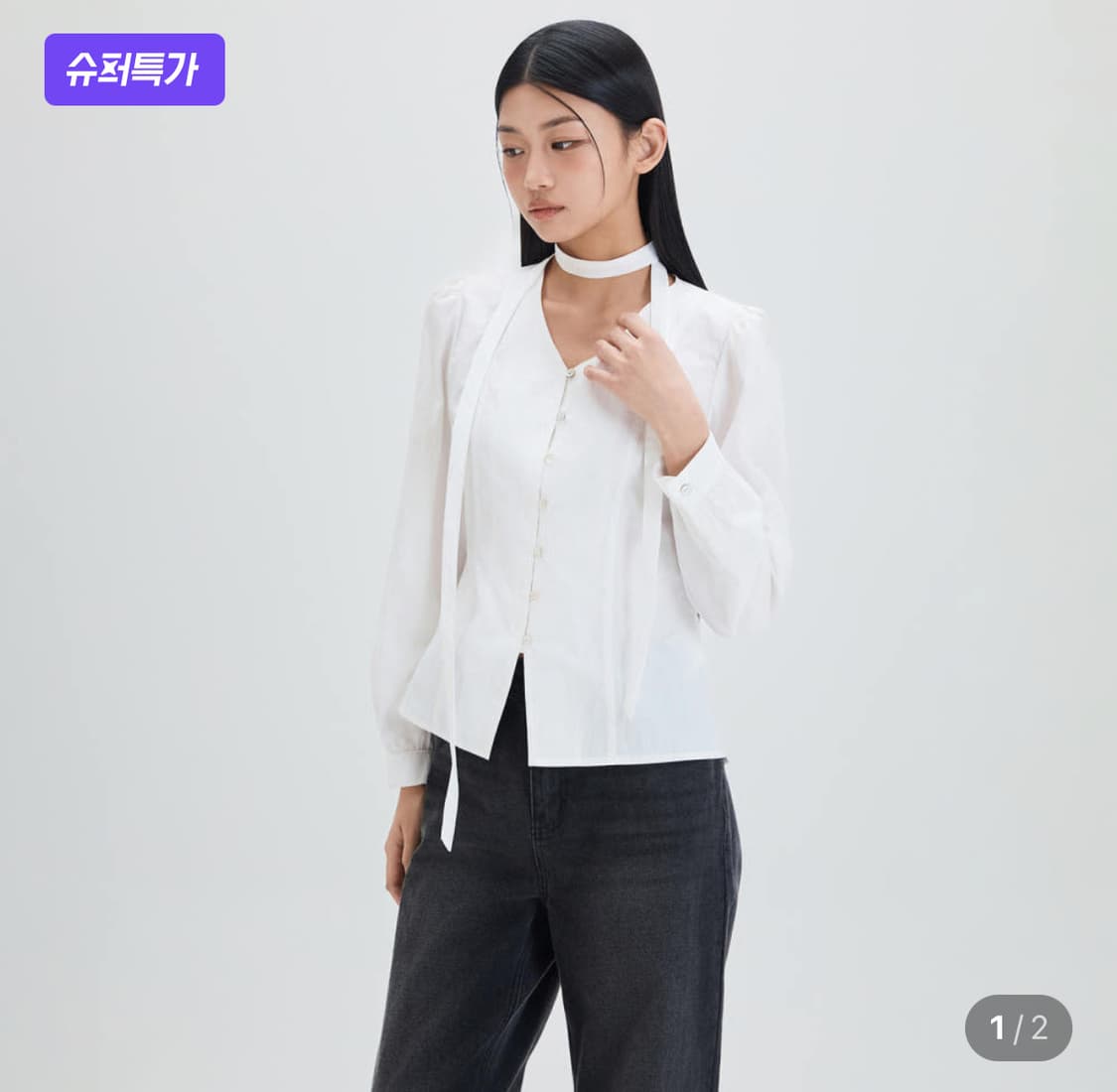 미쏘 타이 블라우스 L 상품이미지1