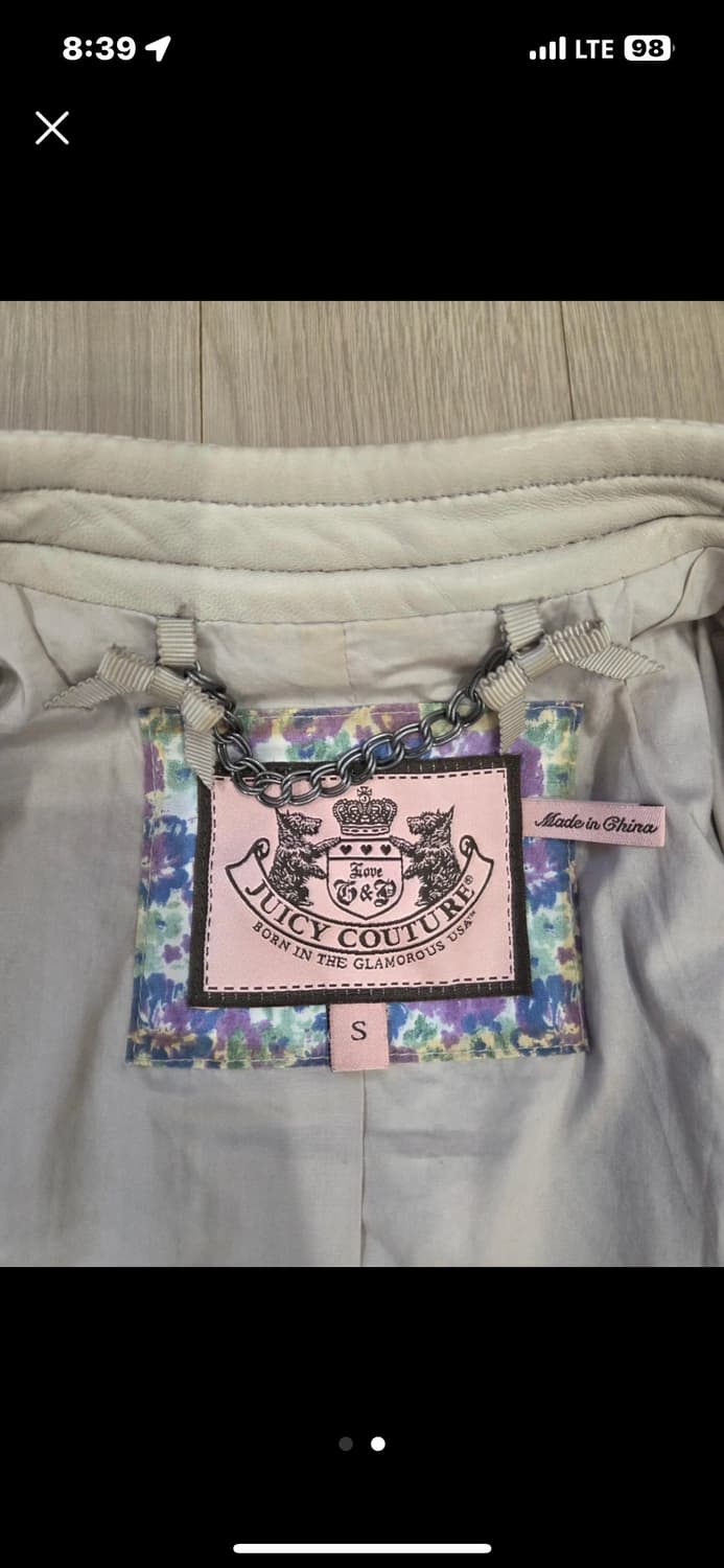 쥬시 꾸뛰르 가죽 자켓 S 상품이미지2