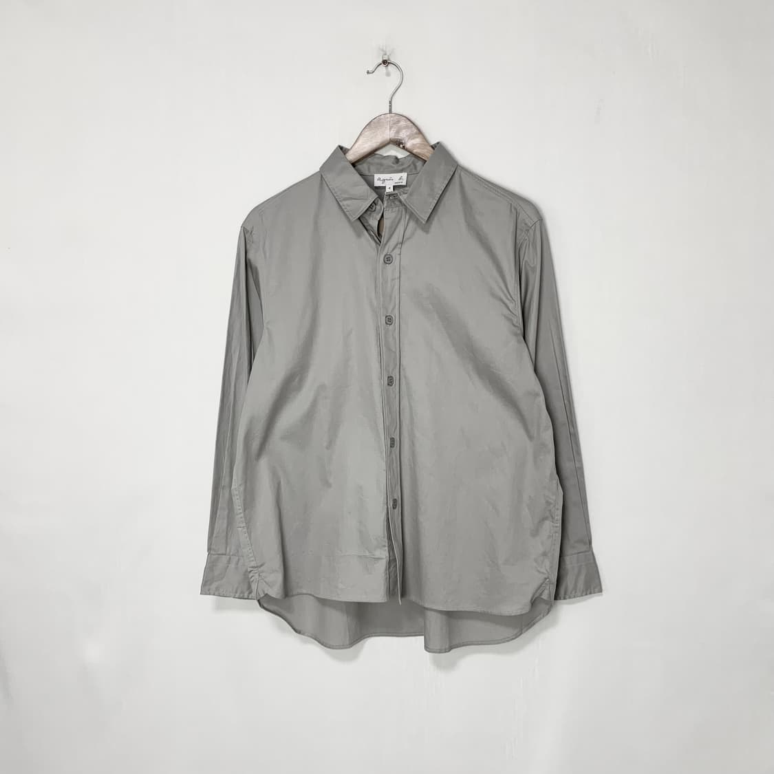 아네스베 아녜스베 paris 실키 셔츠 쿨 그레이 1사이즈 남녀공용 상품이미지1