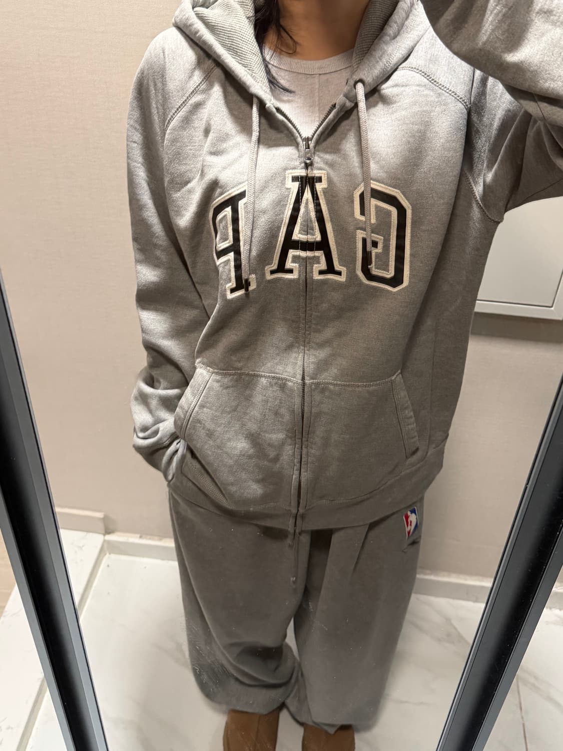 갭 그레이 후드집업 xl 상품이미지1