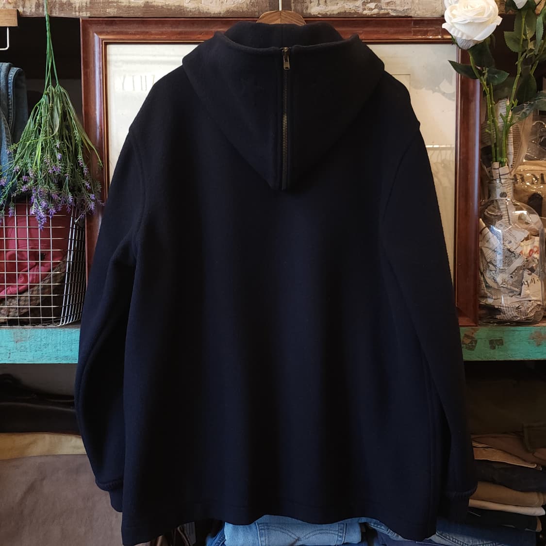 90s 폴로 스포츠 랄프로렌 미 공군 사관학교 울 후드 카뎃 코트 XL 상품이미지3