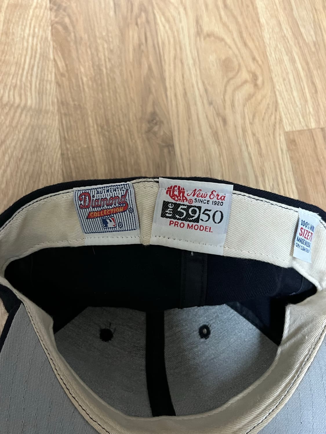 90s 빈티지 뉴에라 양키스 울 캡 made in usa 7 5/8 상품이미지4