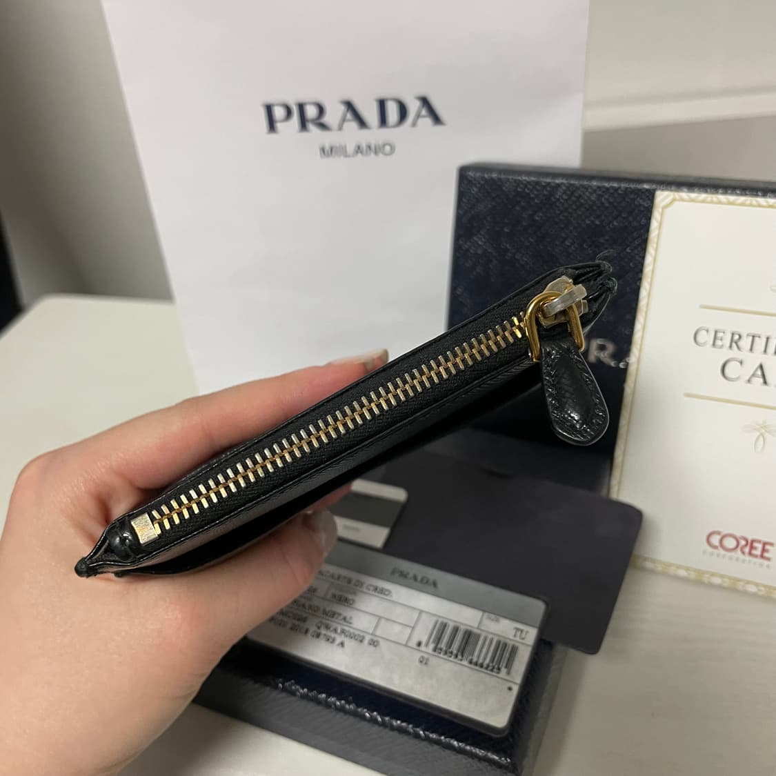 프라다 사피아노 지퍼 카드지갑 풀세트 상품이미지9