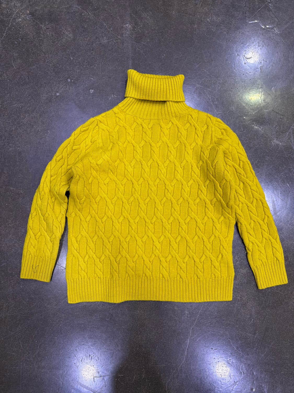 COS 코스 100% 울 터틀넥 스웨터 사이드 절개 케이블 니트 S 상품이미지1