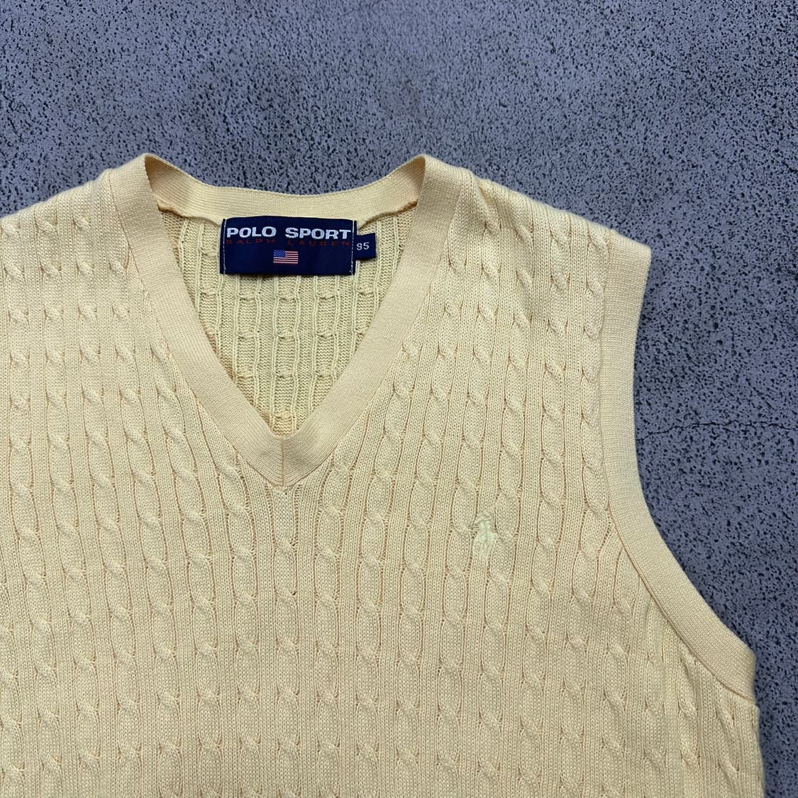 ✨ (바배) 폴로 랄프로렌 스포츠 꽈배기 니트 조끼 베스트  상품이미지3