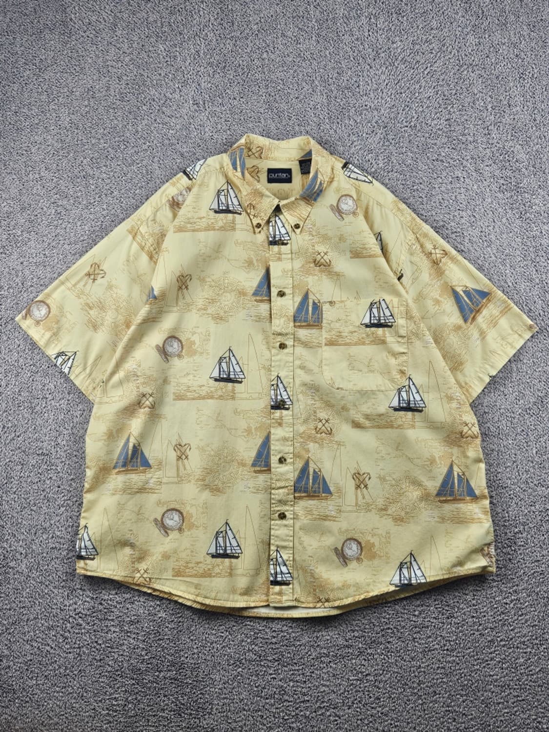 PURITAN 요트 세일링 패턴 반팔 셔츠 ( 2XL ) / 12744 상품이미지1