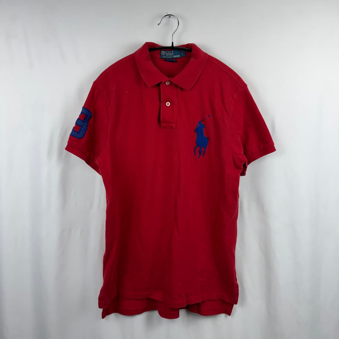 (L) 폴로 랄프로렌 커스텀핏 빅포니 카라 티 레드 상품이미지2