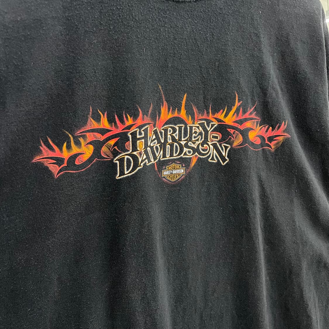 할리데이비슨 00s 플레임 불꽃 라스베가스 페이딩 빈티지 반팔 티셔츠 상품이미지4