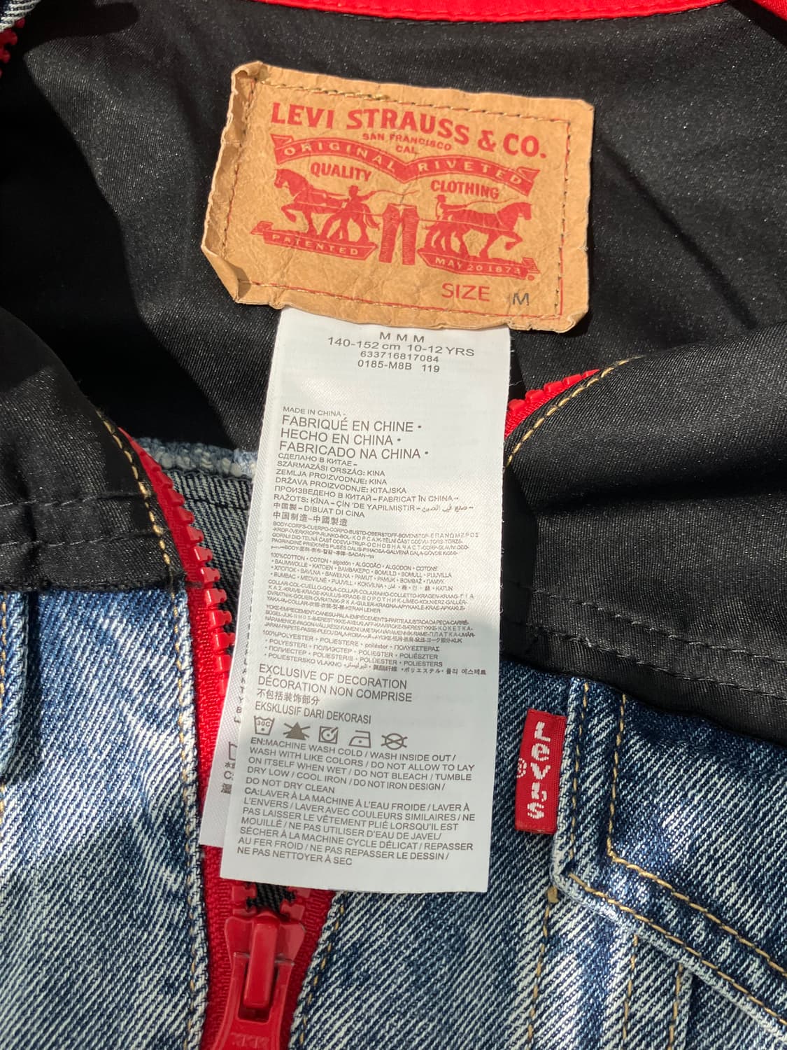 Levi’s 투톤 데님 집업 자켓 S 상품이미지3