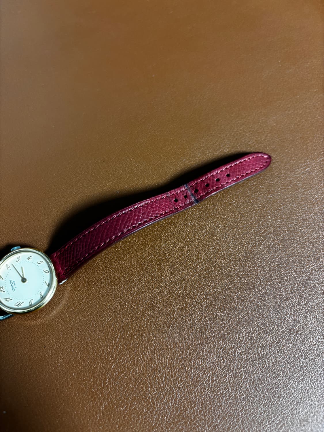 빈티지 에르메스 아쏘 쿼츠 24mm 레드스트랩 상품이미지9