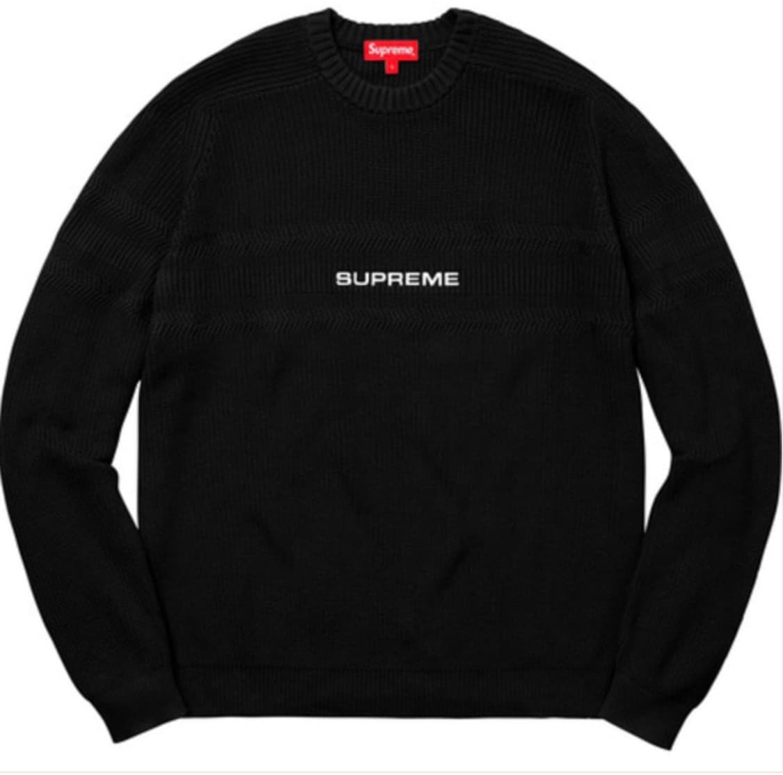 슈프림 18ss 체스트 스트라이프 라글란 스웨터 니트 상품이미지1