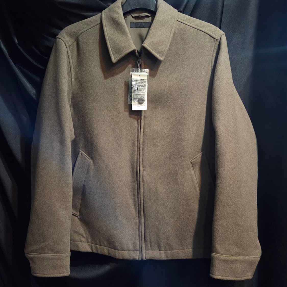 유니클로 싱글칼라 쇼트 블루종 상품이미지1