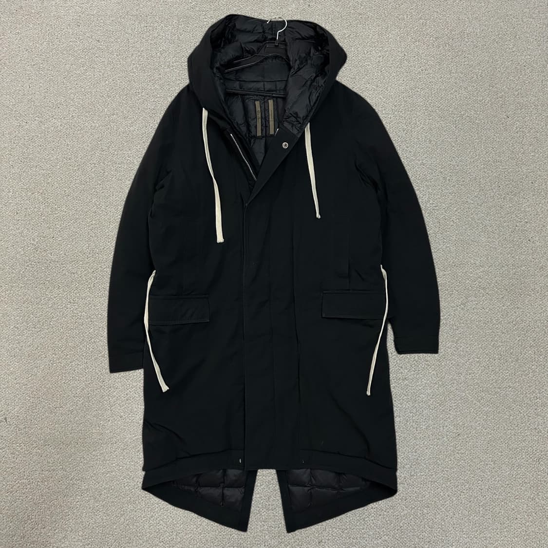  (M) 릭오웬스 다크쉐도우 블랙 봄버 롱 패딩 상품이미지1