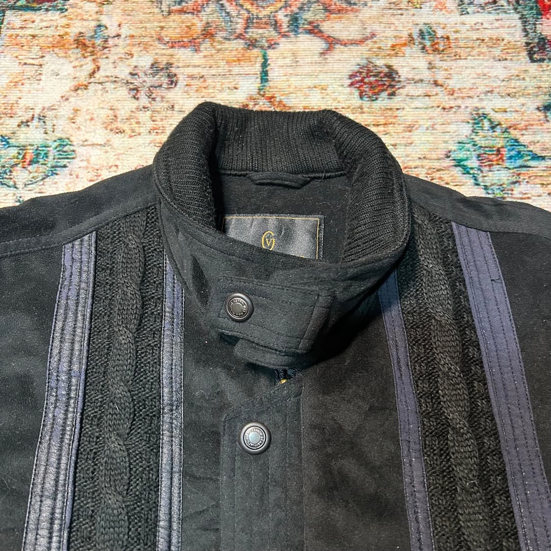 [L] 지아니 발렌티노 케이블 니트 포인트 블루종 자켓 상품이미지3