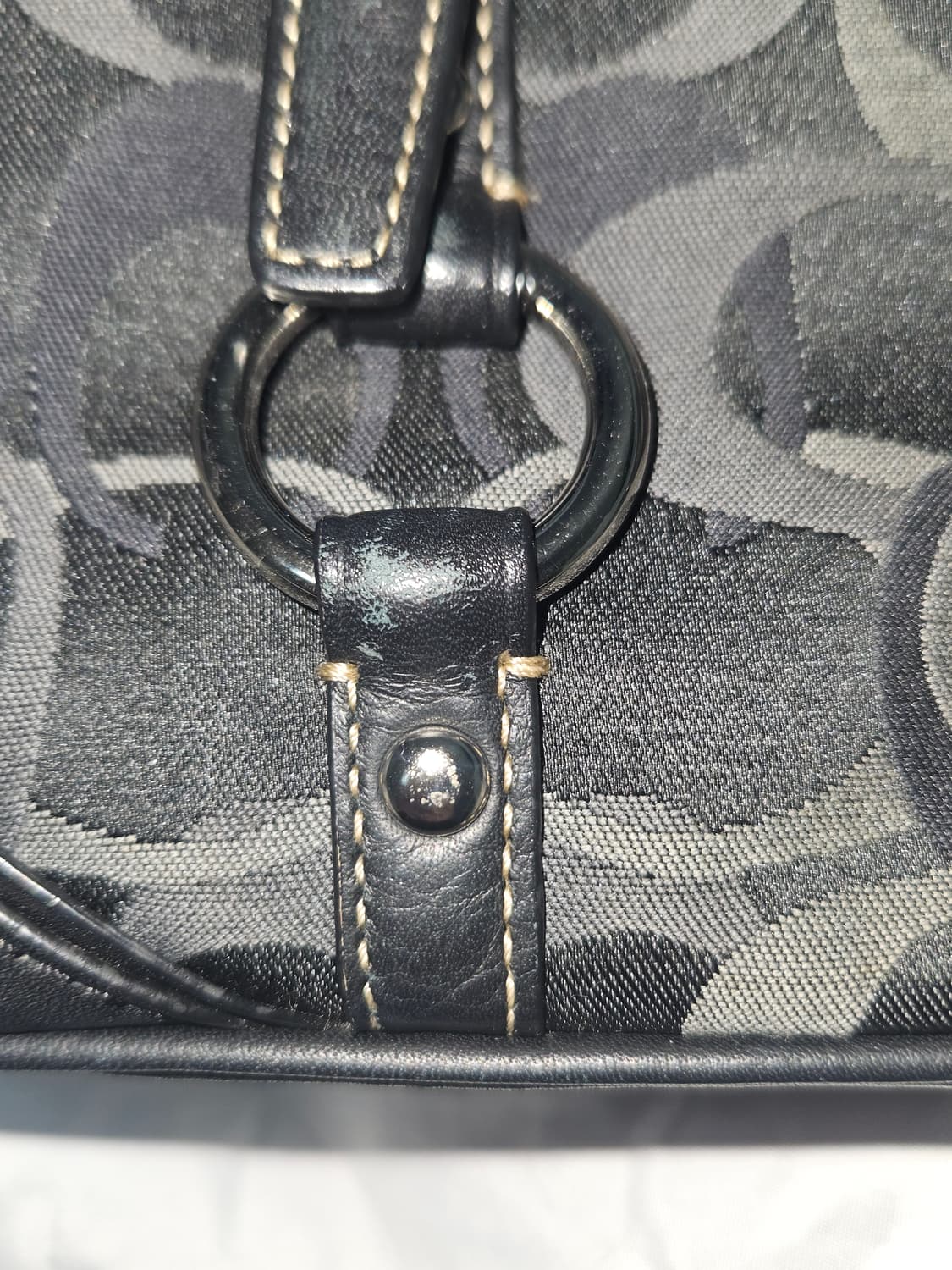 빈티지 코치🖤 블랙 오네갸루 백 상품이미지6