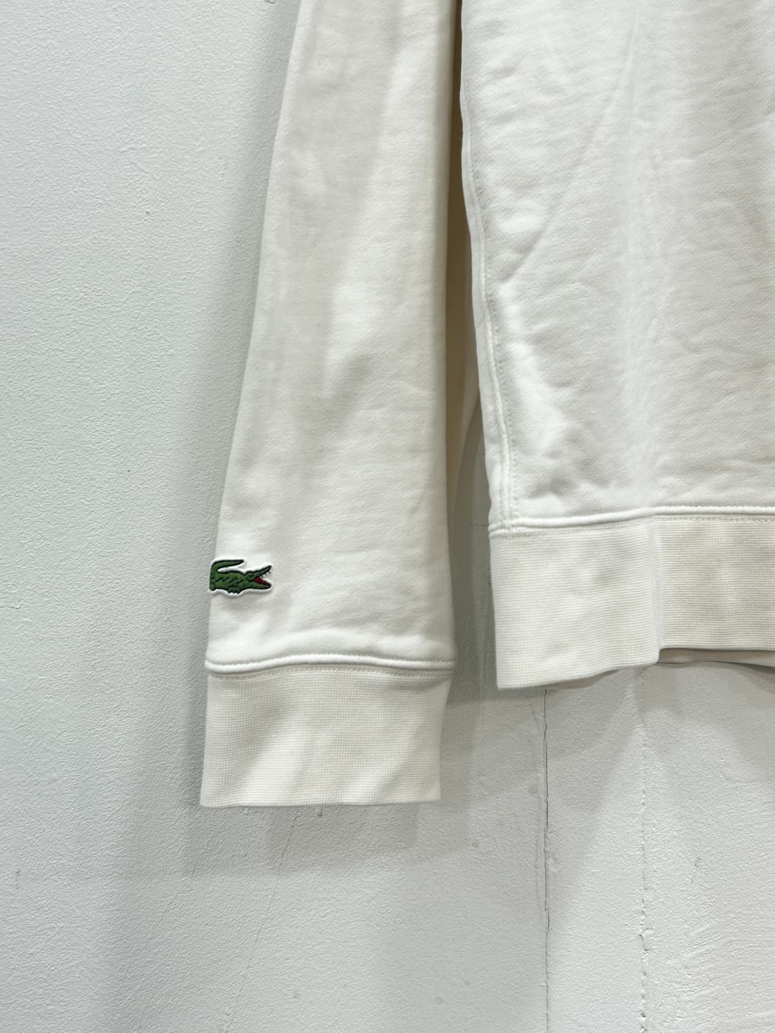 라코스테 아이보리 로고 맨투맨 남성 L 100 상품이미지10