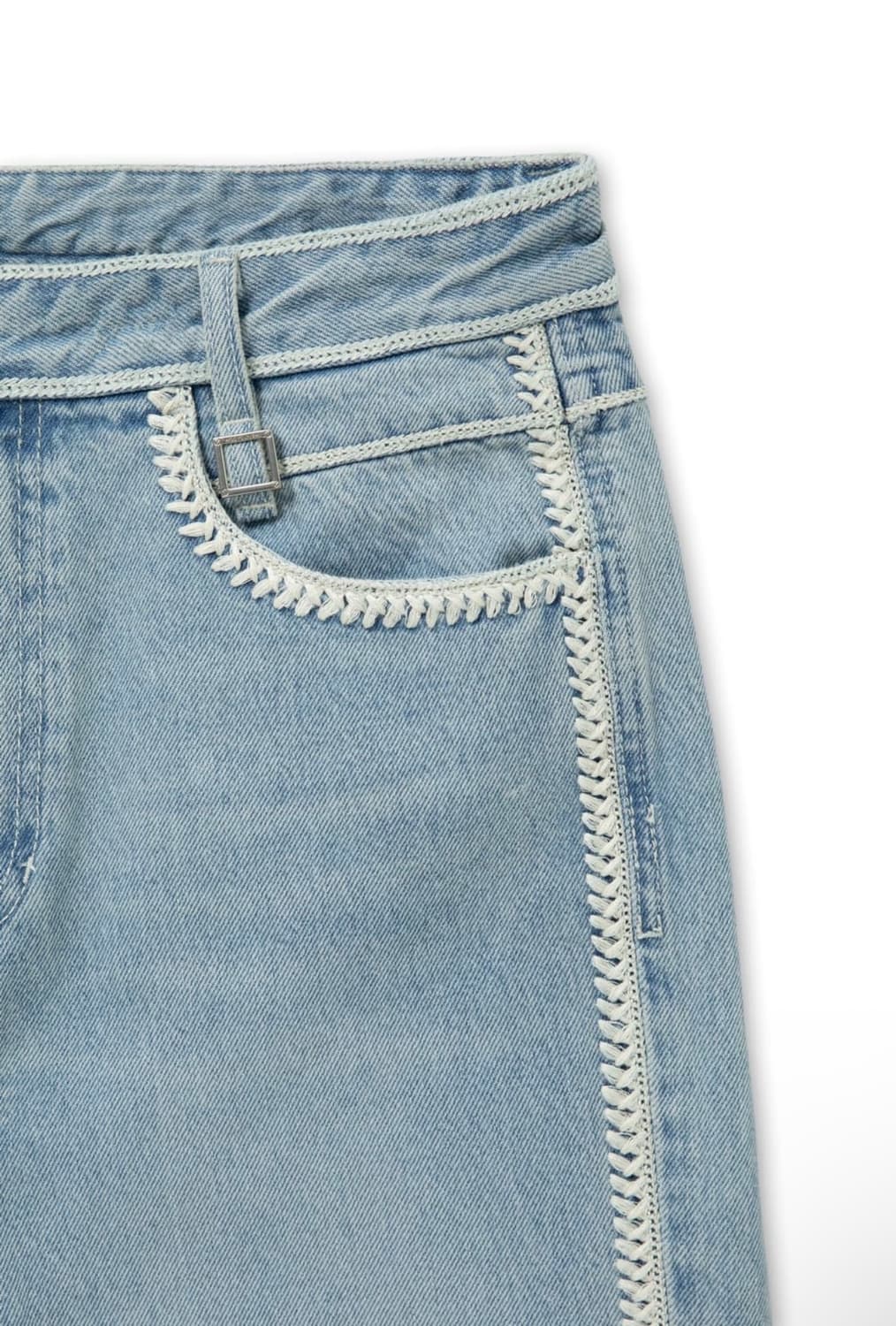 우영미 25SS 블루 크로셰 데님 팬츠 48 상품이미지4