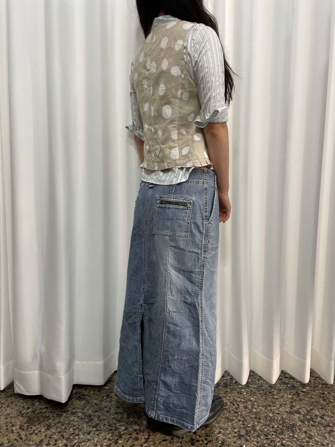 eddie bauer denim long skirt 상품이미지4