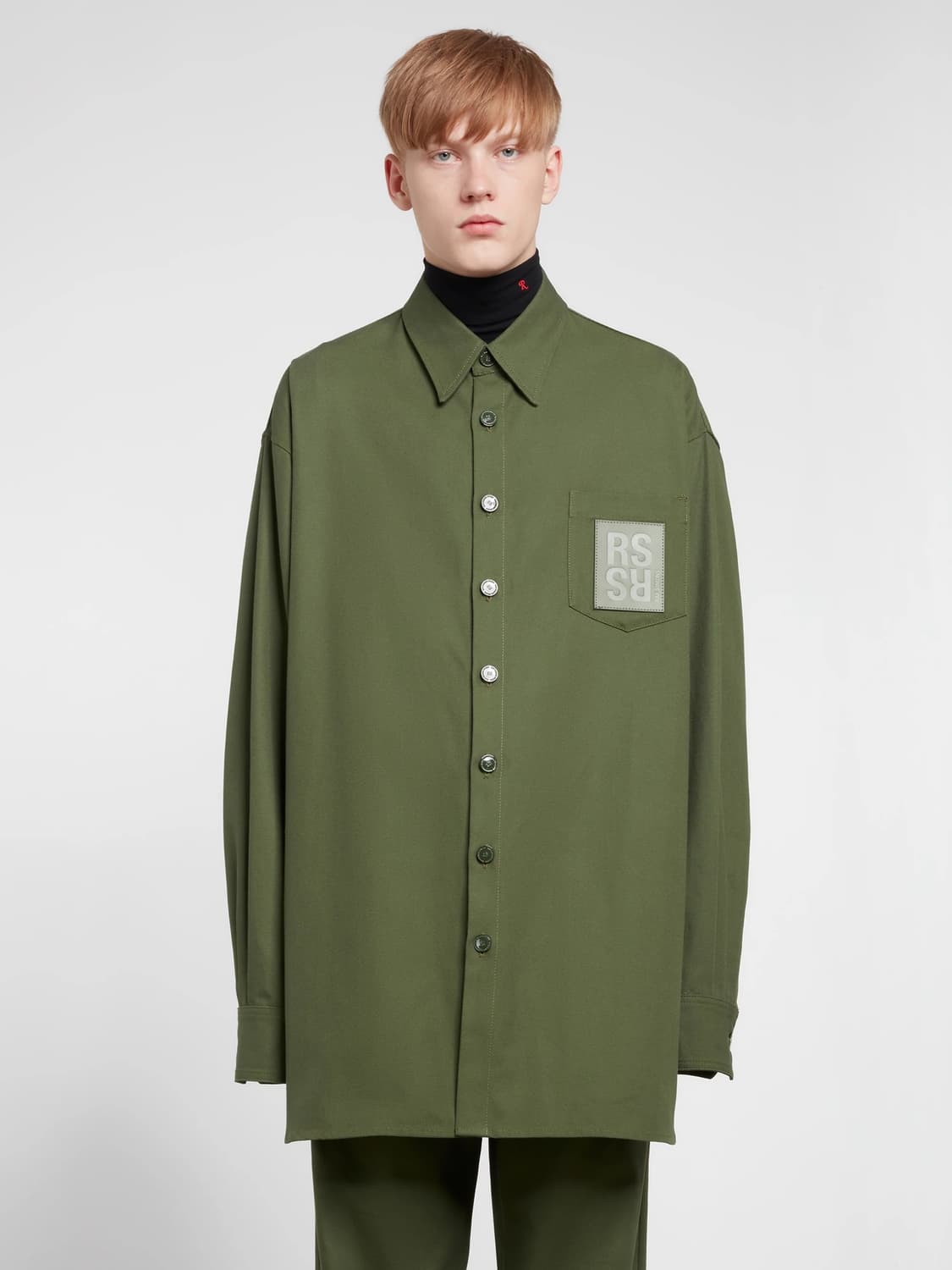 Raf simons oversized khaki denim shirts 상품이미지1